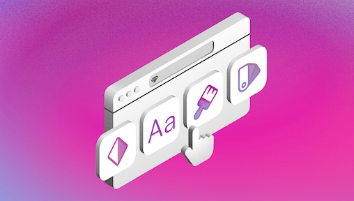 An illustrated images showing different types of Component on a stylized window