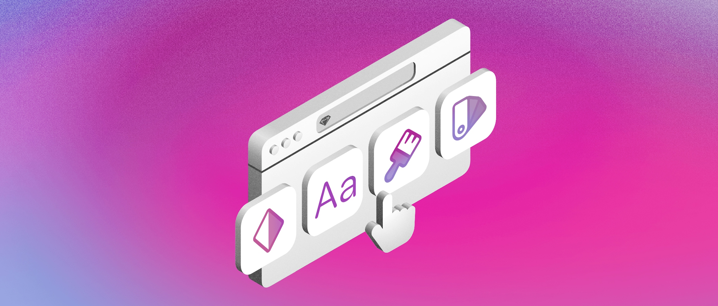 An illustrated images showing different types of Component on a stylized window